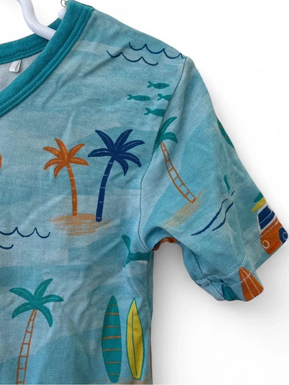 Toddler 3T Little Sleepies Surf Life 2 Piece Bamboo Shorts Set Lounge Set EUC